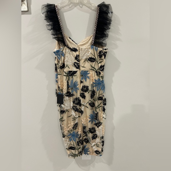 Lulus Show Stopper Cream Embroidered Sequin Bodycon Midi Dress - Picture 4 of 6